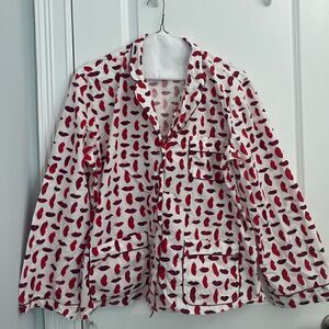 Tory Burch size XL cotton Leanne Lips pajamas